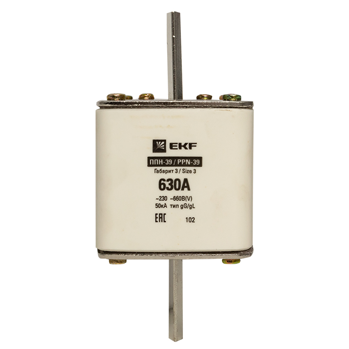Вставка плавкая ППН-39 630/630А габарит 3 EKF fus-39/630