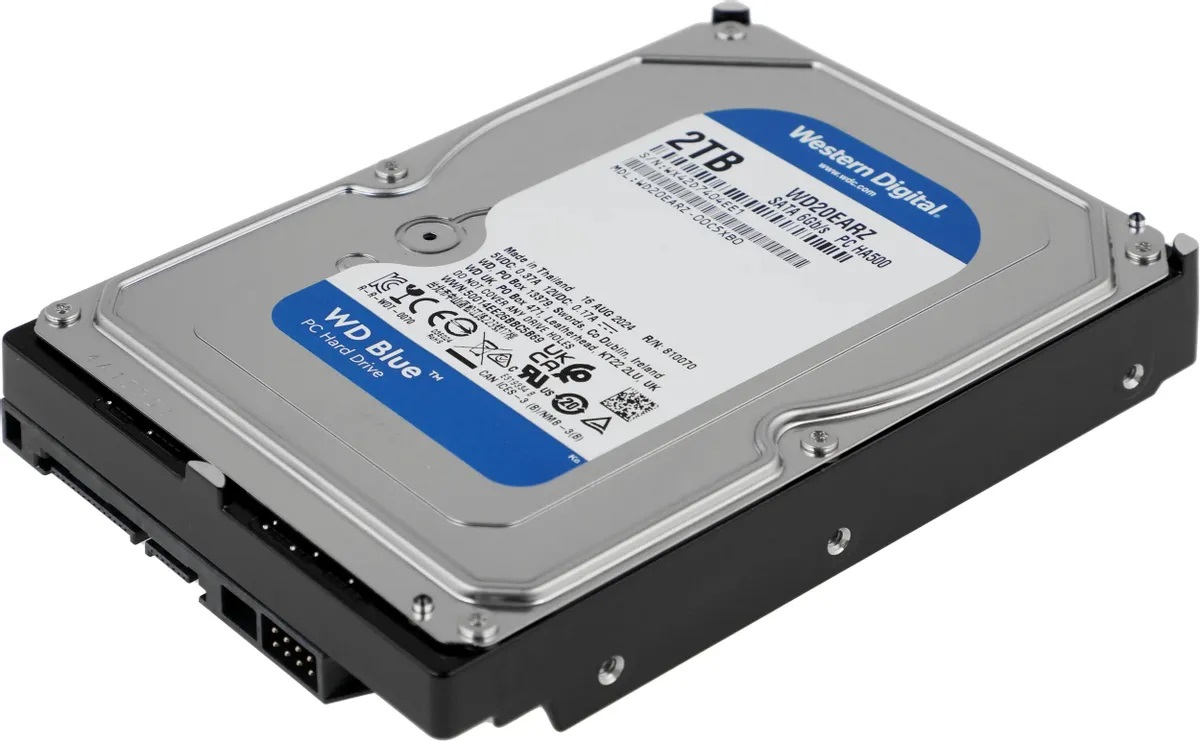 Жесткий диск 2TB Blue 3.5'', SATAIII, 5400 об/мин, 64 МБ Western Digital WD20EARZ 142892