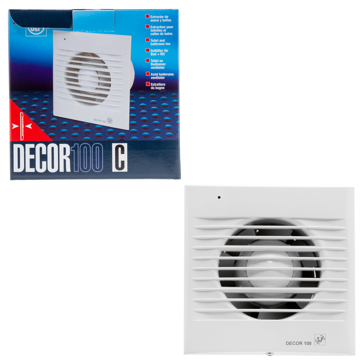 Вентилятор вытяжной Decor 100C Soler & Palau 5210001300 03-0103-001