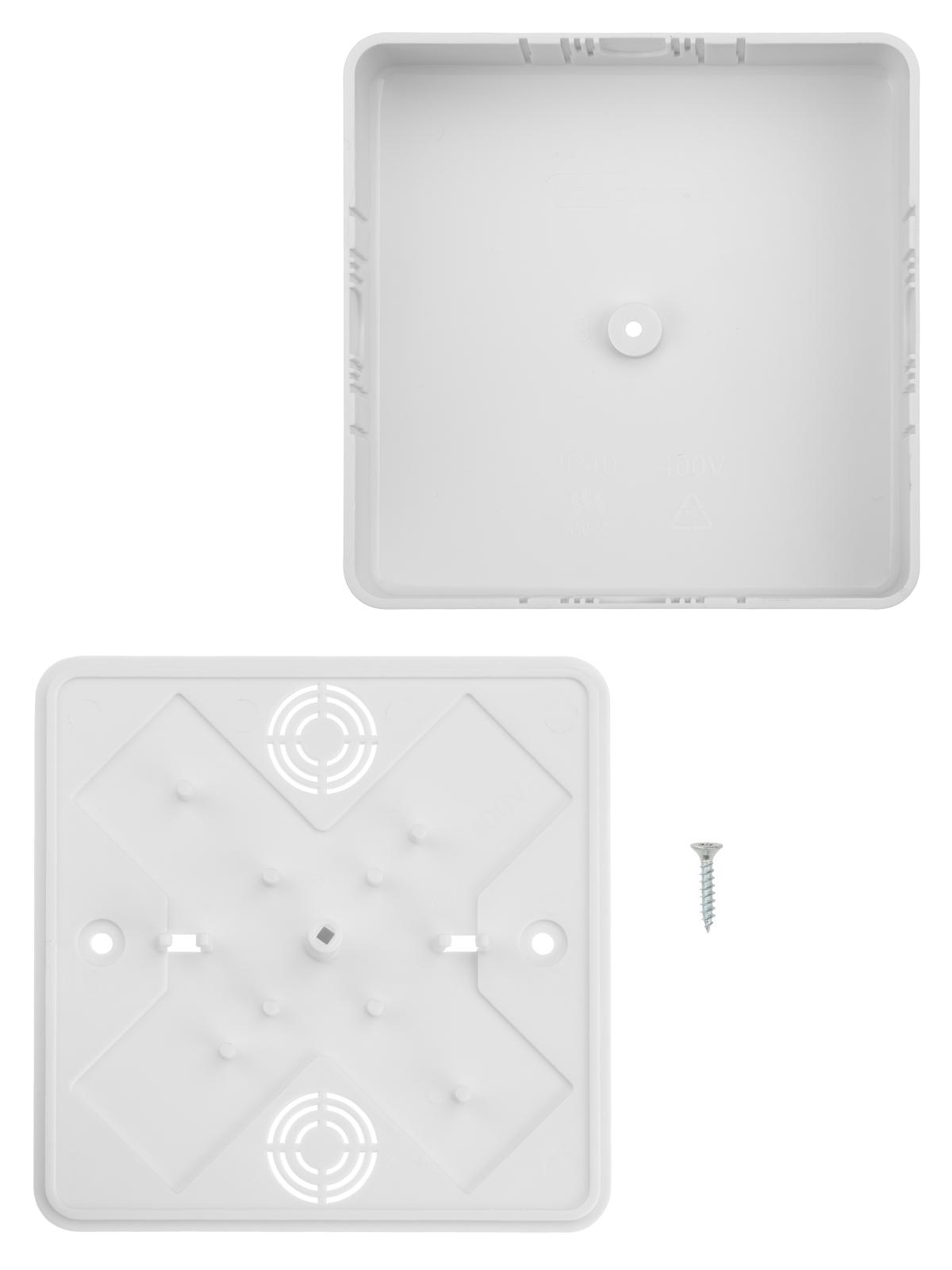 Коробка распаячная КР 100х100х29 ОП белая IP40 TDM ELECTRIC SQ1401-0207
