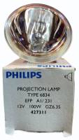 Лампа PHILIPS 6834 12V 100W GZ6.35 d50x42mm 500h