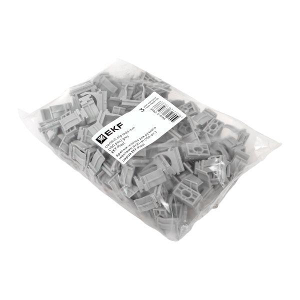Крепеж-клипса для ручного монтажа d20 мм серая EKF-Plast derj-z-20sn
