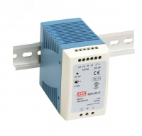 Блок питания AC-DC, 100Вт, вход 85-264V AC, 47-63Гц,120-370В DC, выход 24В,0-4A, рег. вых=0-+20%Uном, в кожухе на DIN-рейку Mean Well MDR-100-24 Т00270784