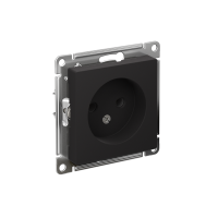 Розетка ATLASDESIGN без заземления 16А механизм карбон Systeme Electric ATN001041
