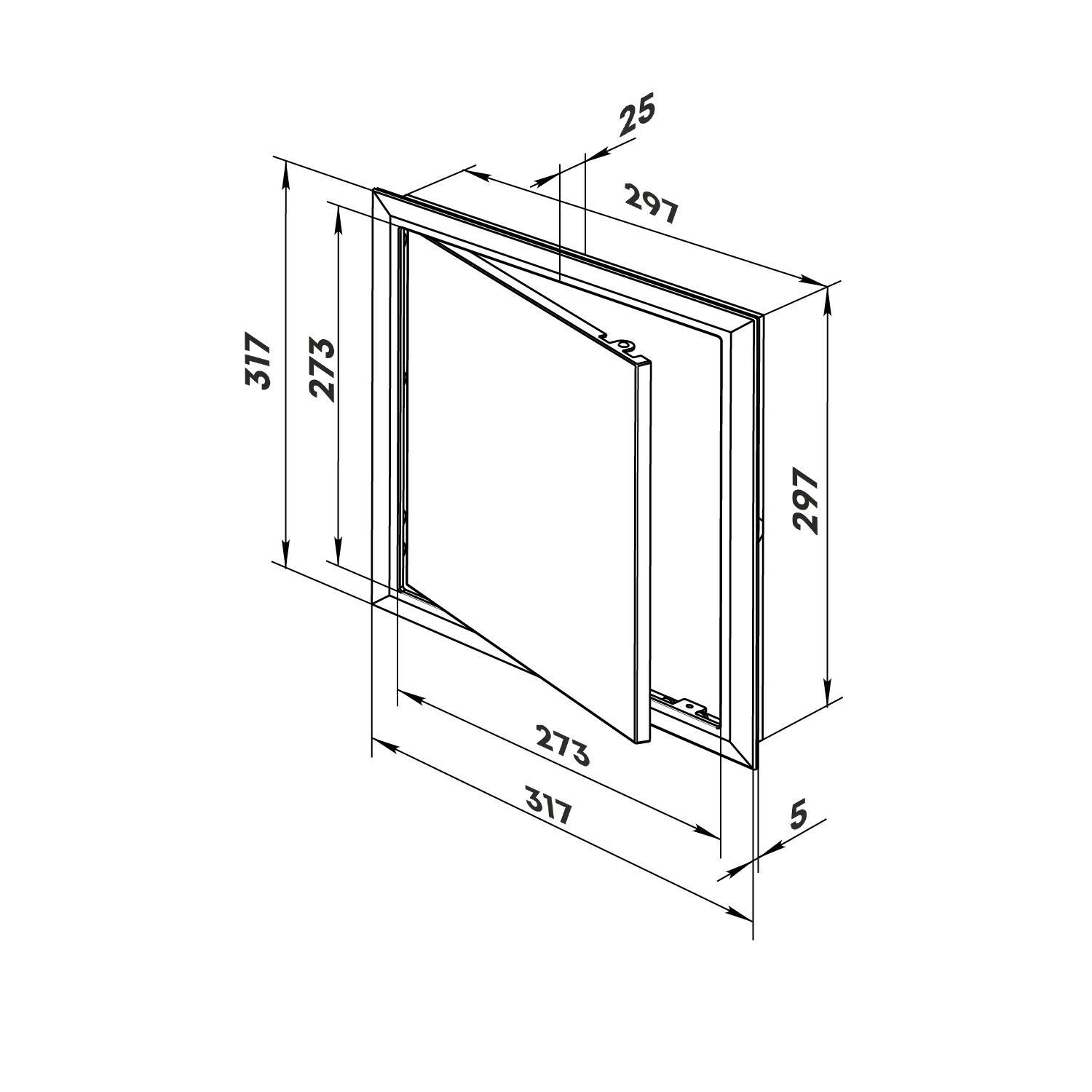 Люк-дверца ревизионный 3030 ZERNBERG 10205851 00-020585  