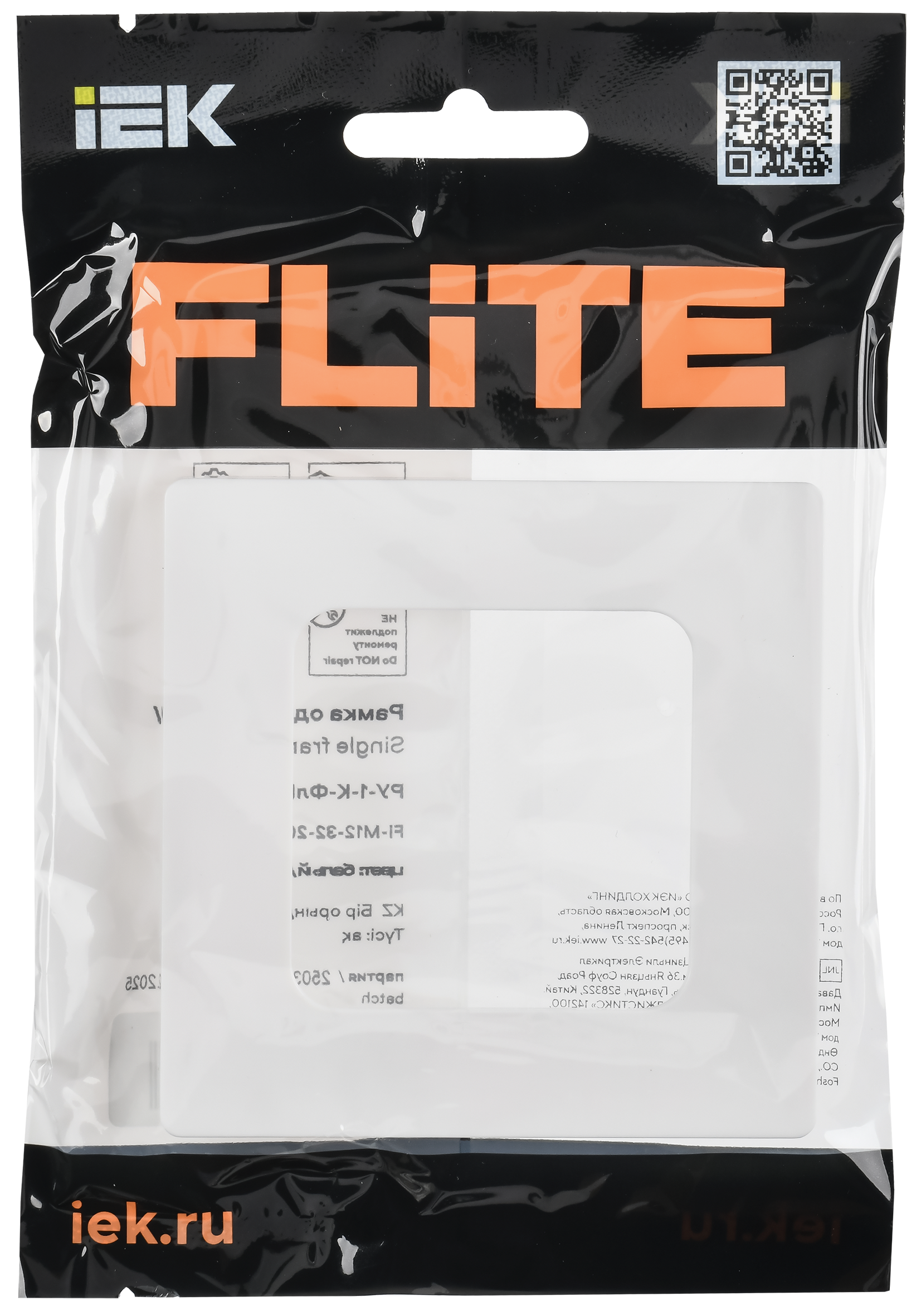FLITE CLASSIC Рамка 1-местная РУ-1-К-ФлБ белый IEK FI-M12-32-20-K01