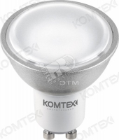 Лампа светодиодная LED 5вт 220в GU10 тепло-белый алюминий серый КОМТЕХ СДЛ-ал-5/830 220В GU10 15044488