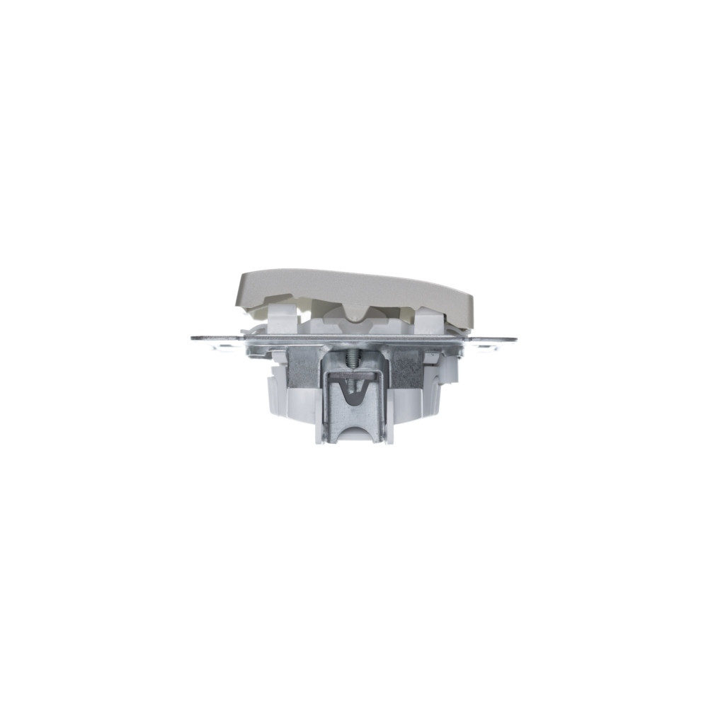 GLOSSA Выключатель двухклавишный с подсветкой схема 5а платина Systeme Electric GSL001253