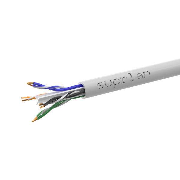 Витая пара UTP 4 пары AWG 23 Cat.6 внутренняя Cu  Six (UTP 6 4x2x0,54 6 In/Cu) PVC In. 305м SUPRLAN 01-0316-1