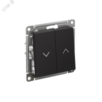 ATLASDESIGN 2-клавишный выключатель для жалюзи, 2х сх.4, 10А, мех., карбон Systeme Electric ATN001019