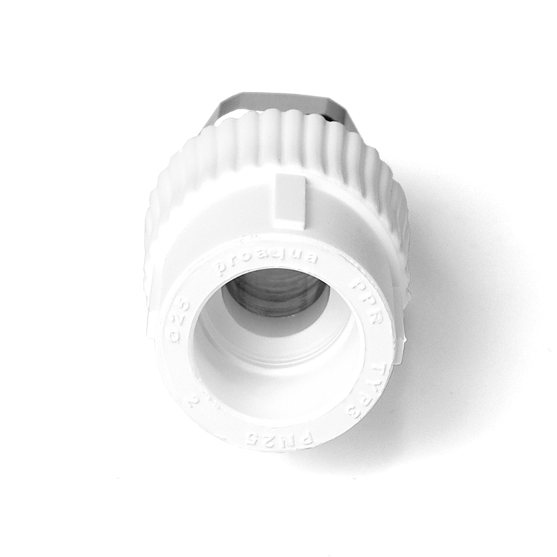 Муфта комбинированная 20x1/2' с накидной гайкой полипропиленовая PPR белый PRO AQUA PA29008
