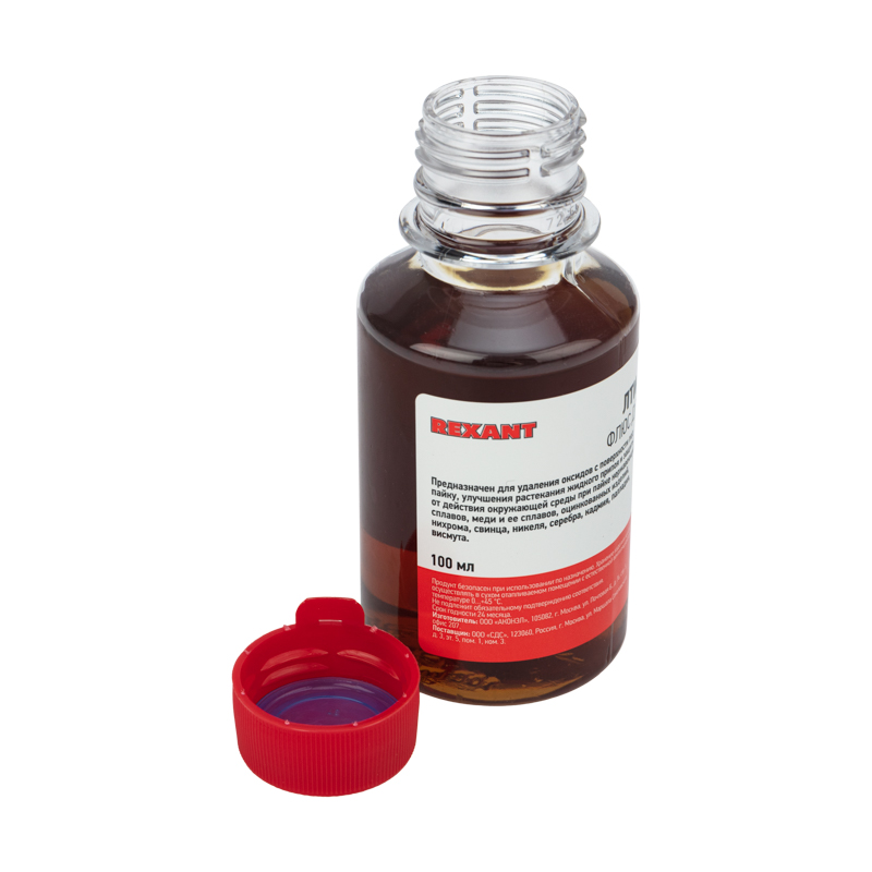 Флюс для пайки, ЛТИ-120, 100 мл, флакон REXANT 09-3627