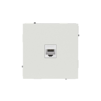 Компьютерная розетка RJ-45 без шторки, кат.6А одинарная,KANT, белый песок DKC 7010673
