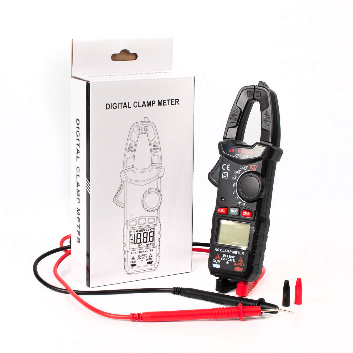 Клещи токовые цифровые КТ 200А серия PROLINE КВТ 79129