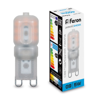 Лампа светодиодная LED 5вт 230в G9 дневной капсульная FERON LB-430 25638