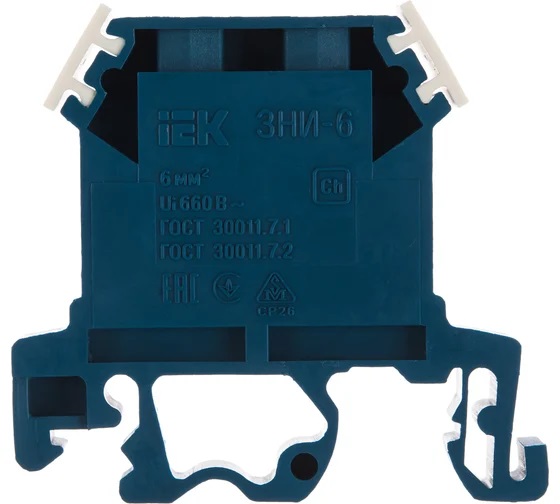 Клемма ЗНИ-6 мм.кв. синий IEK YZN10-006-K07