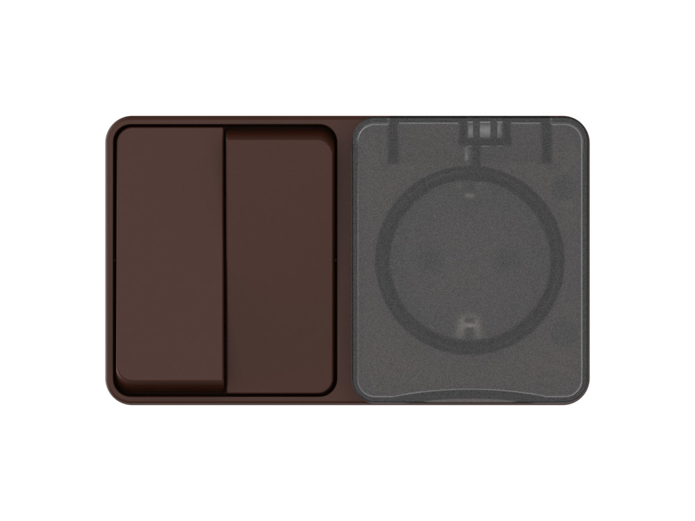 AtlasDesign PROFI IP54 О/У БЛОК: РОЗ. з/к со шт. 16А, ВЫКЛ.2-клав.10А, КОРИЧНЕВЫЙ Systeme Electric ATN546074