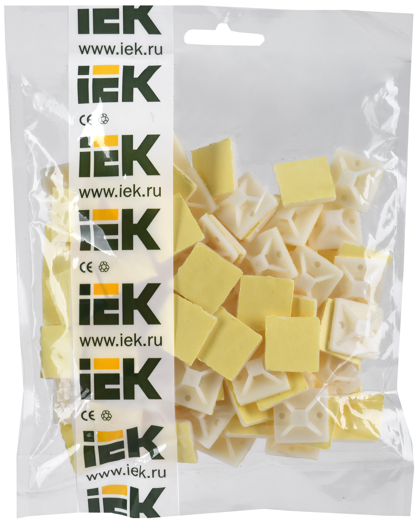 Площадка 20х20 самоклеющаяся под хомуты (100шт) IEK UHP30-20-100