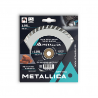 Диск алмазный турбо-волна 125x22,2 мм, H=7 мм по камню, кирпичу. В кор. METALLICA 900307
