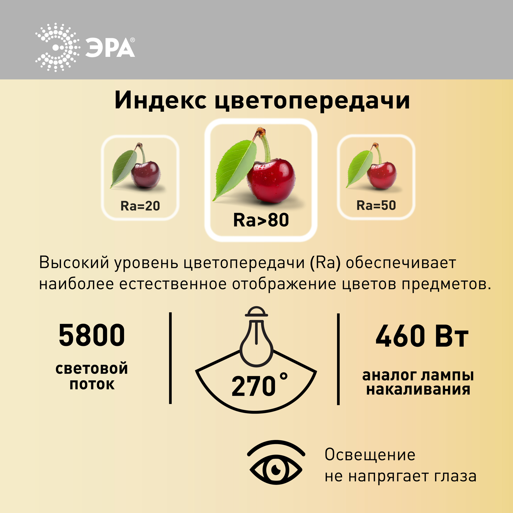 Лампа светодиодная LED 60 Вт 5800Лм 4000К T120 нейтральный E27/E40 (переходник) 150-275В LED POWER T120-60W-4000-E27/E40 Red Line ЭРА Б0063841