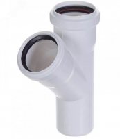 Тройник 50 45 град, для малошумной канализации PRO AQUA ST205545W