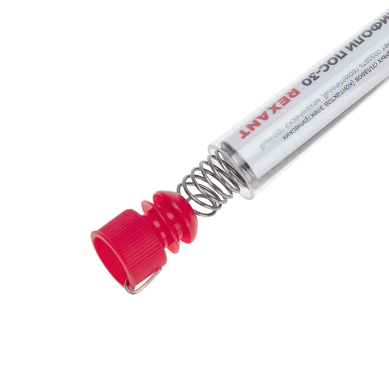 Припой без канифоли ПОС-30, 10 г, 1.0 мм, (олово 30%, свинец 70%) REXANT 09-3091