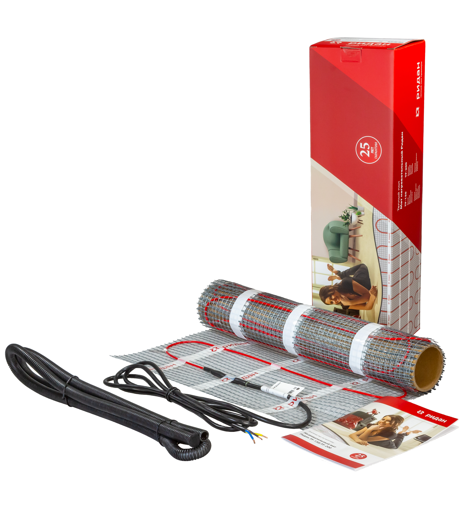 Мат нагревательный для теплого пола Ридан TF-150 375 Вт 2.5 м2 ДЕВИ 21RT0419R