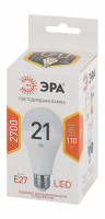 Лампа светодиодная LED 21 Вт 1680Лм 2700К груша теплый E27 170-265В LED A65-21W-827-E27 Standart ЭРА Б0035331