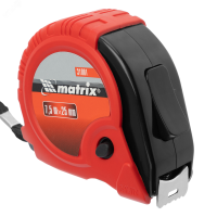 Рулетка Rubber, 7,5 м х 25 мм, обрезиненный корпус Matrix 31001