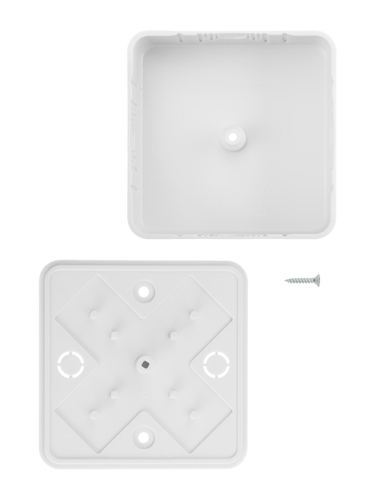 Коробка распаячная КР 75х75х28 ОП белая IP40 TDM ELECTRIC SQ1401-0205