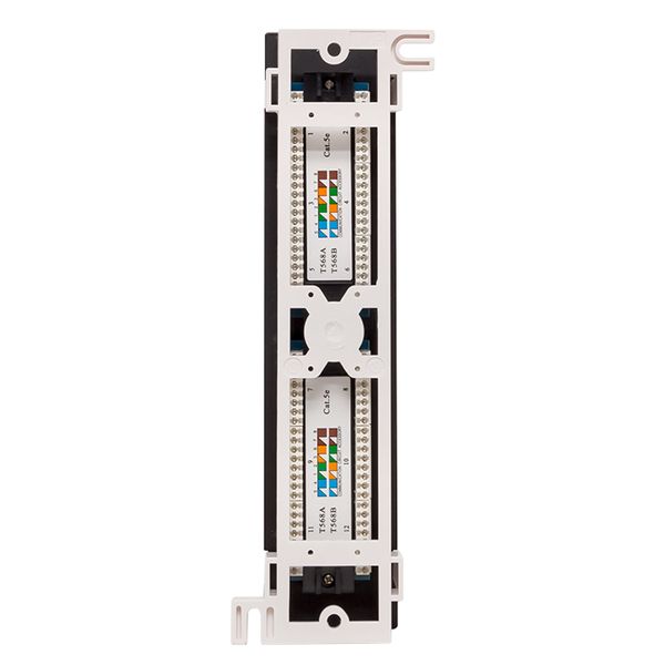 Патч-панель настенная TERACOM PRO Cat.5E неэкранированная UTP 12 портов RJ-45 Dual IDC EKF TRP-WPP-5EUTP-12