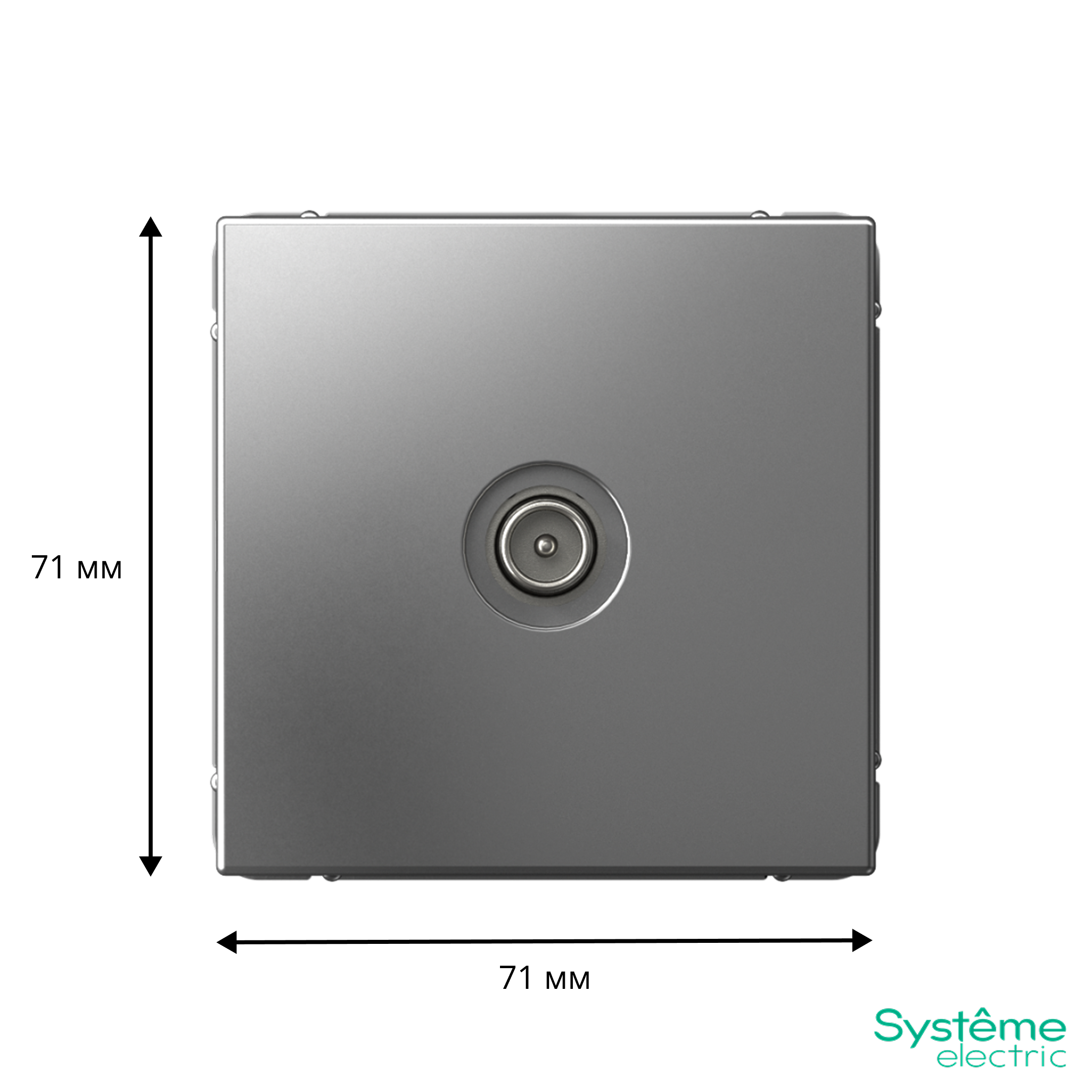ARTGALLERY TV розетка проходная 4DB, механизм, сталь Systeme Electric GAL000992