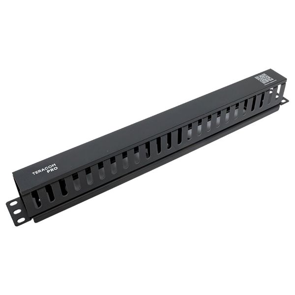 Органайзер кабельный TERACOM PRO с крышкой 19'' 1U пластиковый черный EKF TRP-1CORF-PL-BK