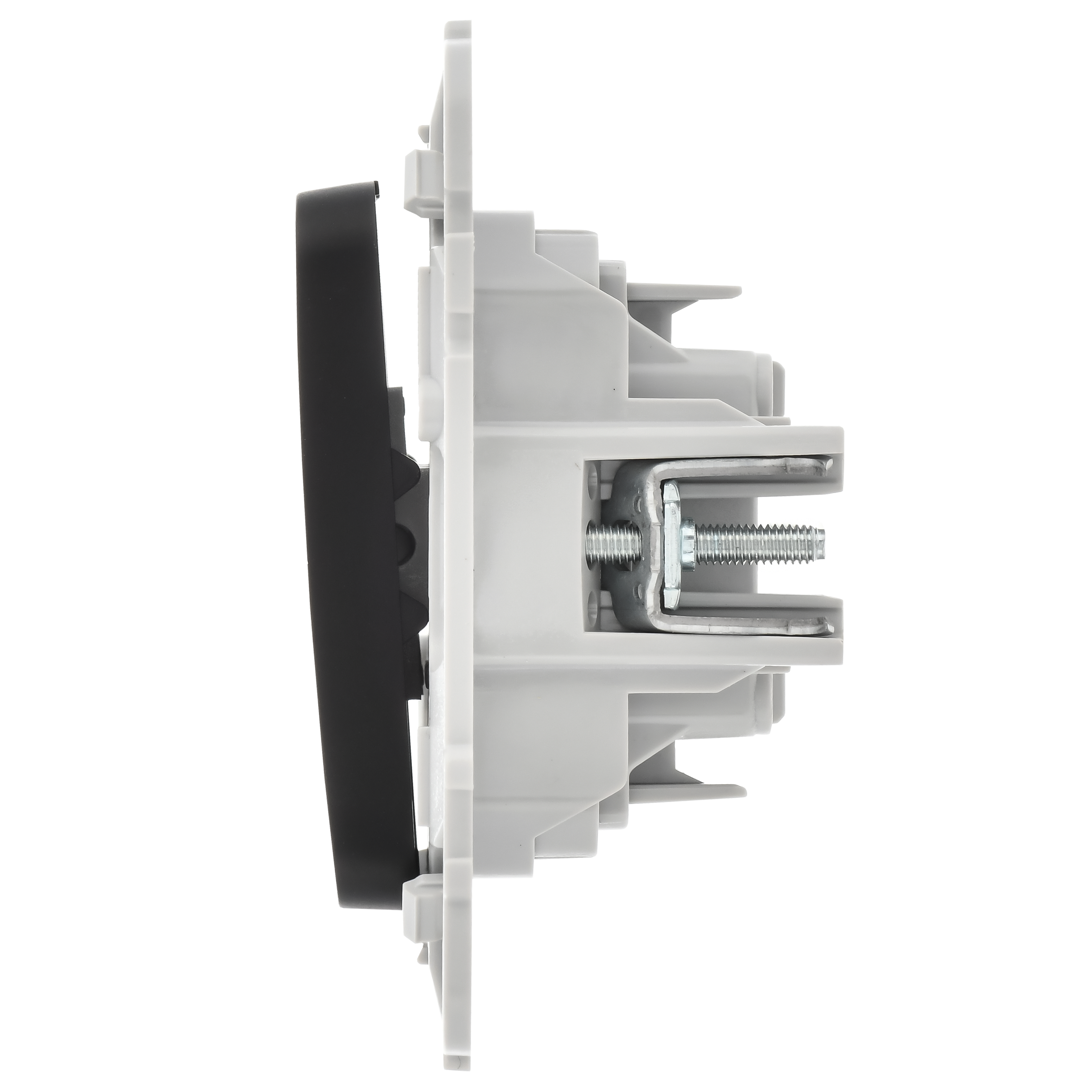 FLITE Выключатель 2-клавишный 10А ВС12-1-0-ФлЧ черный IEK FI-V20-0-10-1-K02