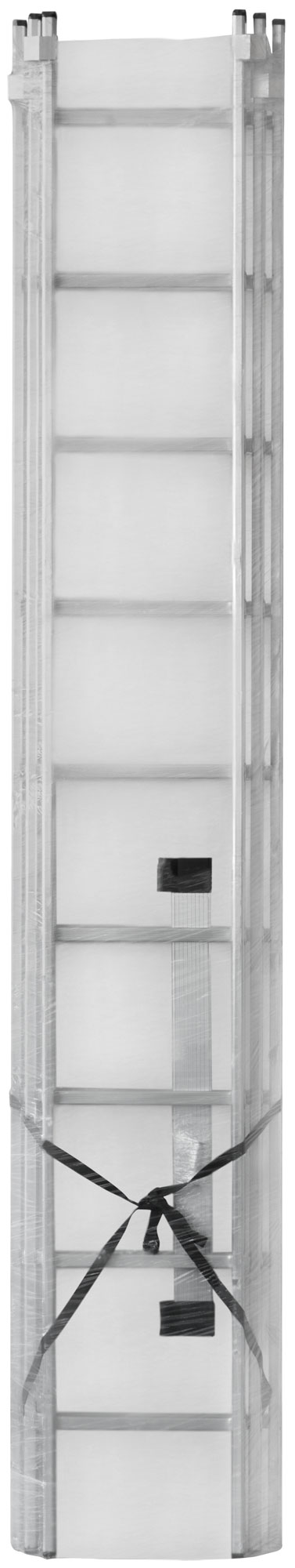 Лестница трехсекционная алюминиевая, 3 х 9 ступеней, H=257/426/591 см, вес 11.18 кг FIT РОС 65434