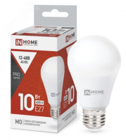 Лампа светодиодная низковольтная LED-MO-PRO 10Вт 12-48В Е27 4000К 900Лм IN HOME IN-HOME 4690612038032