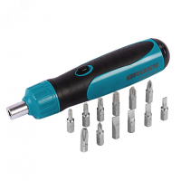 Отвертка-реверс + механизм SmartPush + биты, 12 пред., PH + SL + Torx, S2, 2к рукоятка GROSS 11611