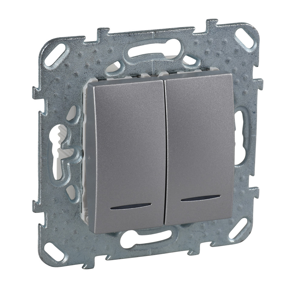 UNICAtop Переключатель двухклавишный с индикацией в рамку Schneider Electric MGU5.0303.30NZD