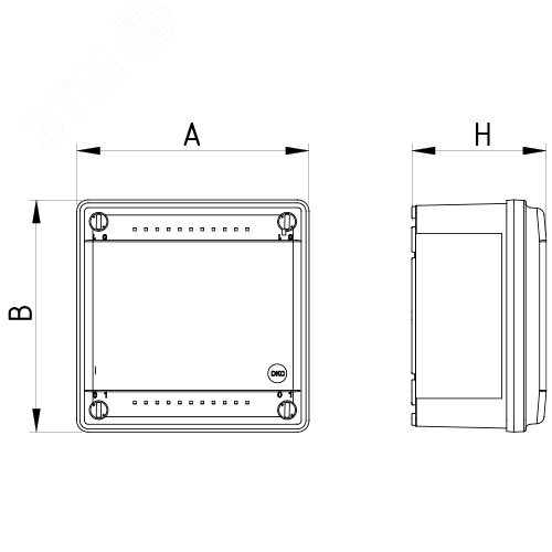 Коробка пластиковая FS с гладкими стенками и клеммниками  IP56 100х100х50мм  6р  450V 6A  4мм.кв DKC FSB10604