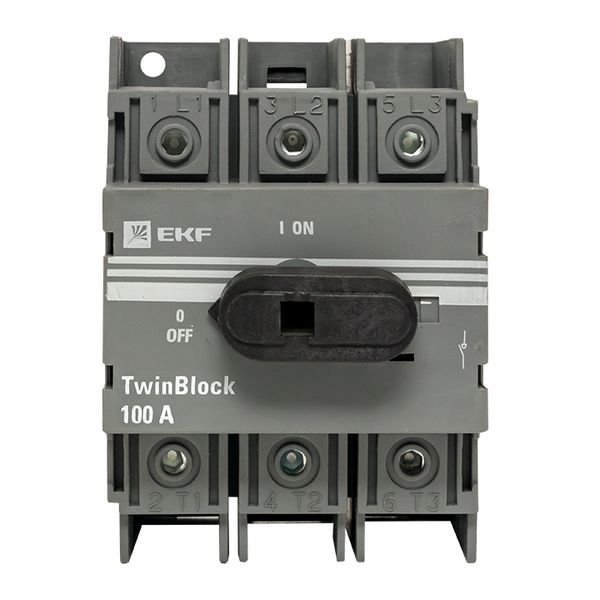 Рубильник 100A 3P c рукояткой управления для прямой установки TwinBlock EKF tb-100-3p-f
