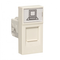 Розетка RJ45, категории 5e (ширина 1 модуль) EKF E1MK015E-135-10
