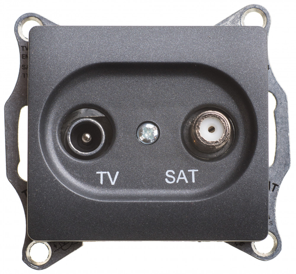 Розетка GLOSSA TV-SAT оконечная 1DB механизм Systeme Electric GSL000797