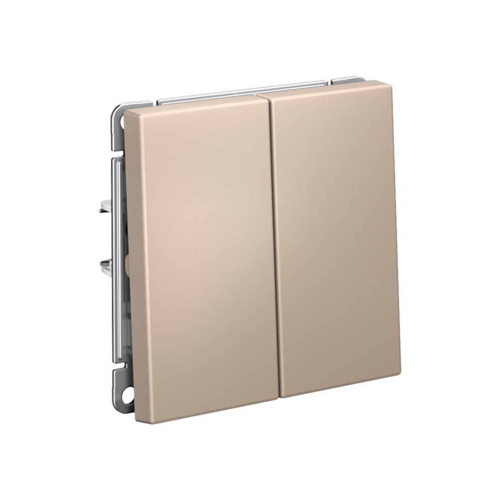 ARTGALLERY 2-клавишный ВЫКЛЮЧАТЕЛЬ, 10АХ, механизм, быстрозажимные клеммы, ПЕСОЧНЫЙ Systeme Electric GAL001251S