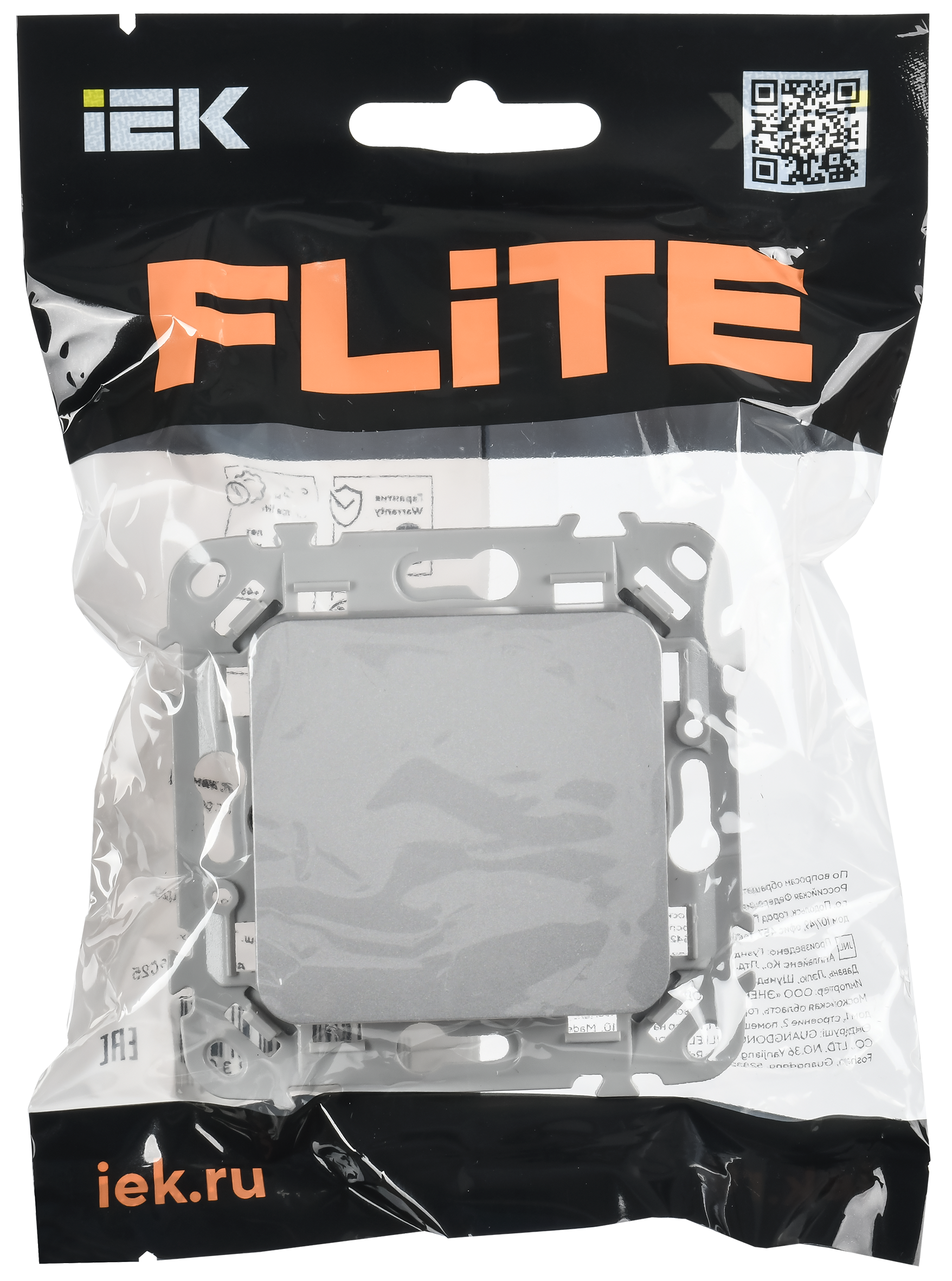 FLITE Выключатель 1-клавишный 10А ВС11-1-0-ФлА алюминий IEK FI-V10-0-10-1-K47