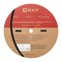 Трубка термоусаживаемая ТУТ нг 8/4 черная рулон PROxima EKF tut-8-b