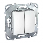 UNICA Выключатель двухклавишный в рамку белый Schneider Electric MGU5.211.18ZD