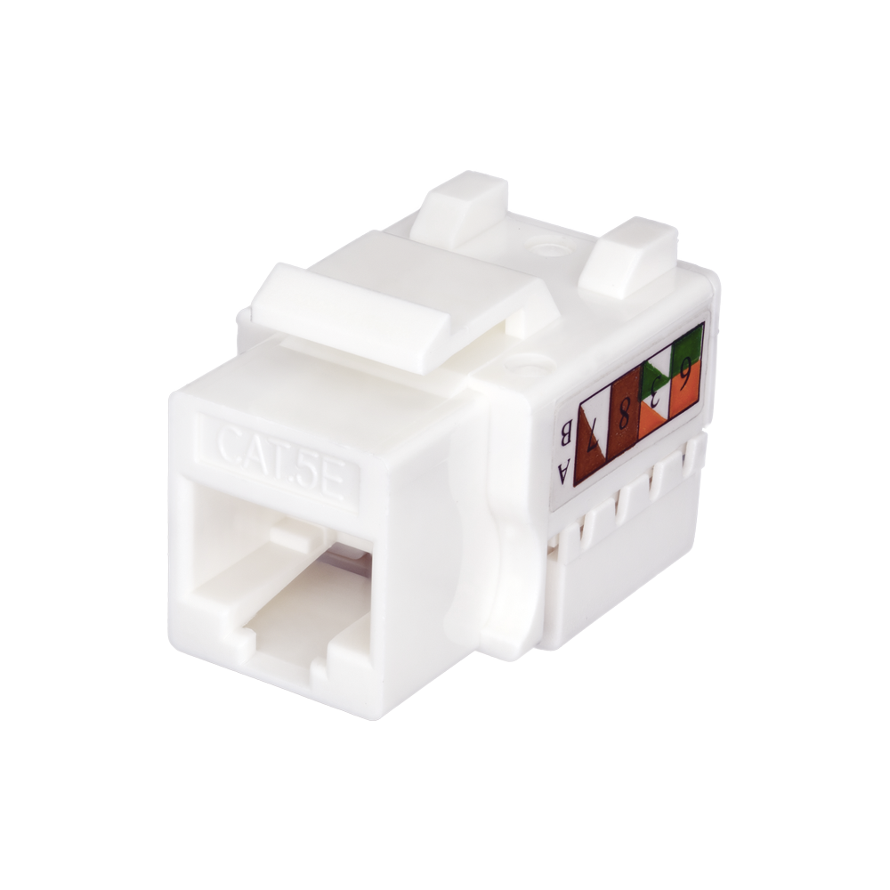 Keystone Jack 8P8C (RJ-45), UTP, Cat.5e. инструментальная заделка, белый SUPRLAN 10-0313