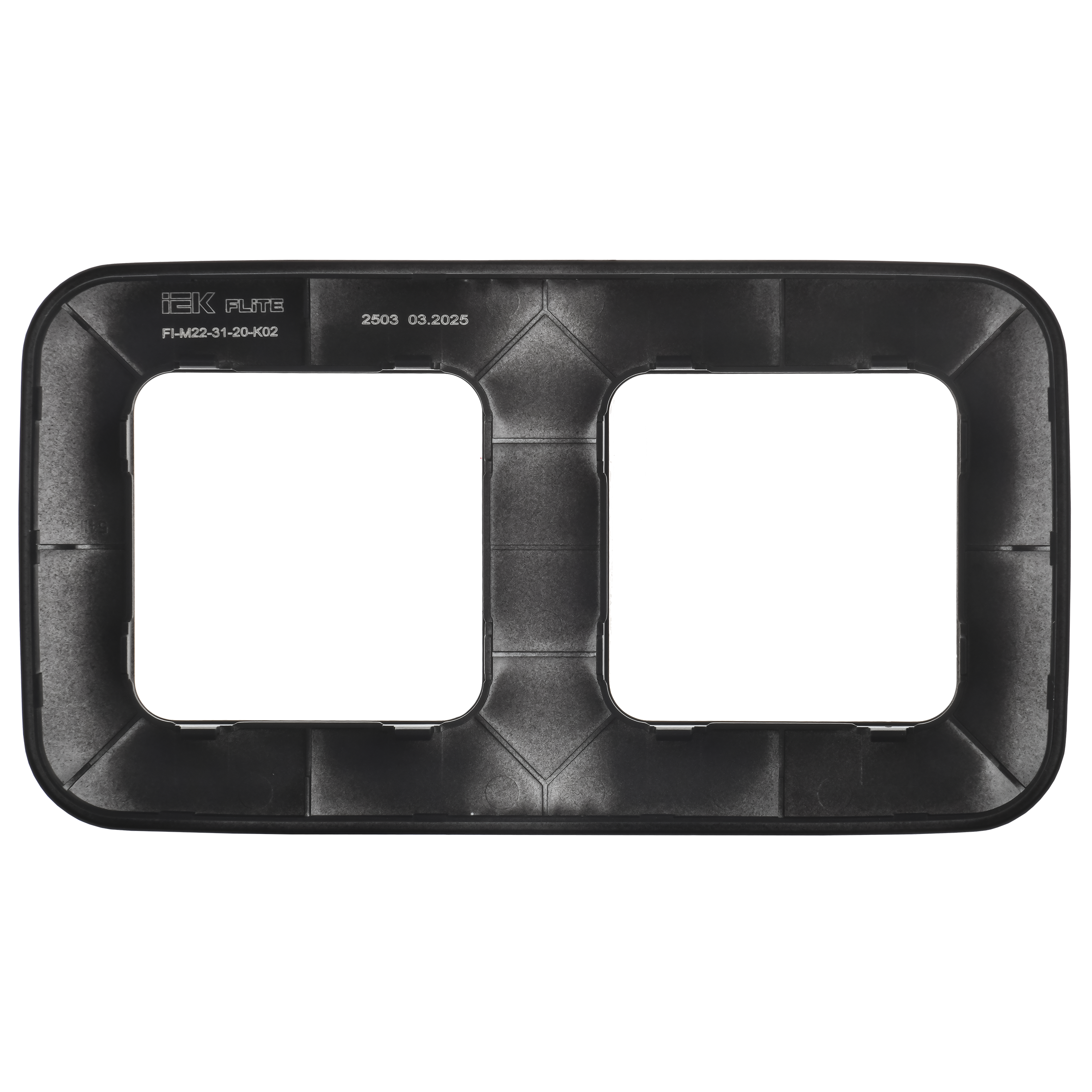 FLITE ARTISTIC Рамка 2-местная РУ-2-А-ФлЧ черный IEK FI-M22-31-20-K02