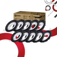 Светильник встраиваемый GX53R-standard RBM-10PACK под GX53 черный матовый (10 шт./упак.) IN HOME 4690612044224