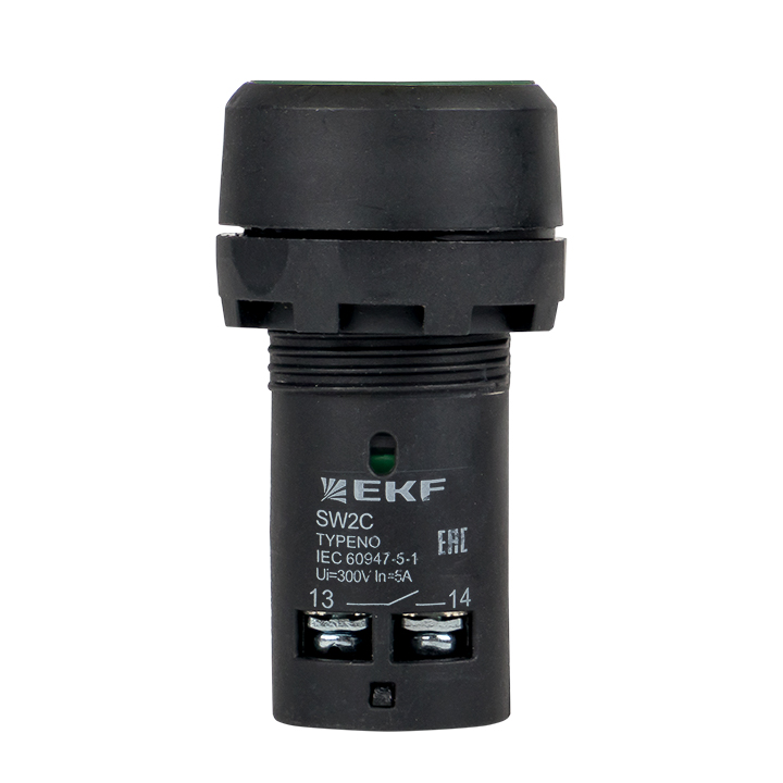 Кнопка SW2C-11 возвратная зеленая NO+NC EKF sw2c-11s-g